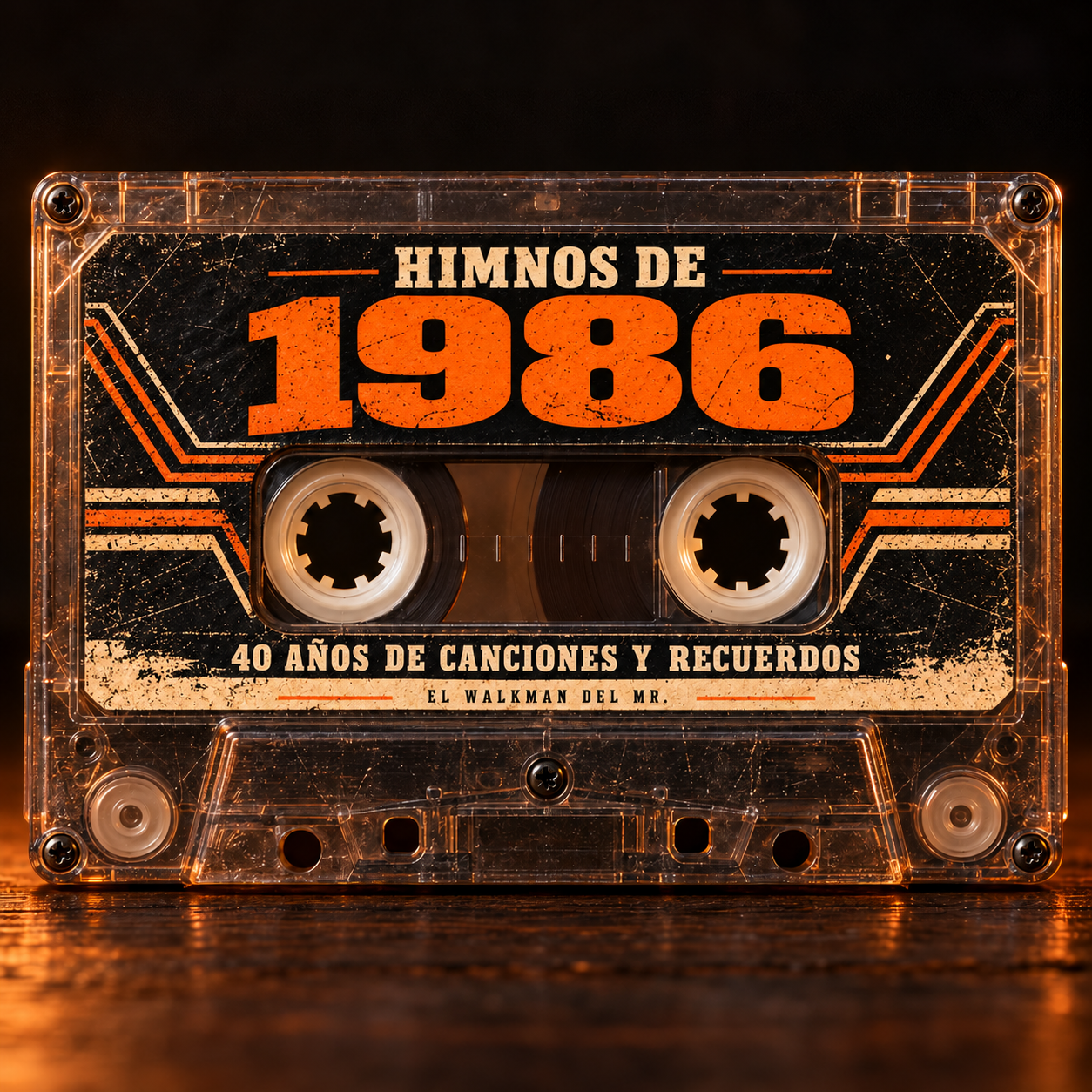 Cassette artwork for Anthems of 1986: 40 Years of Songs and Memories