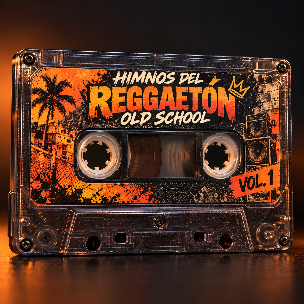 Cassette artwork for Old School Reggaeton Anthems — Vol. 1
